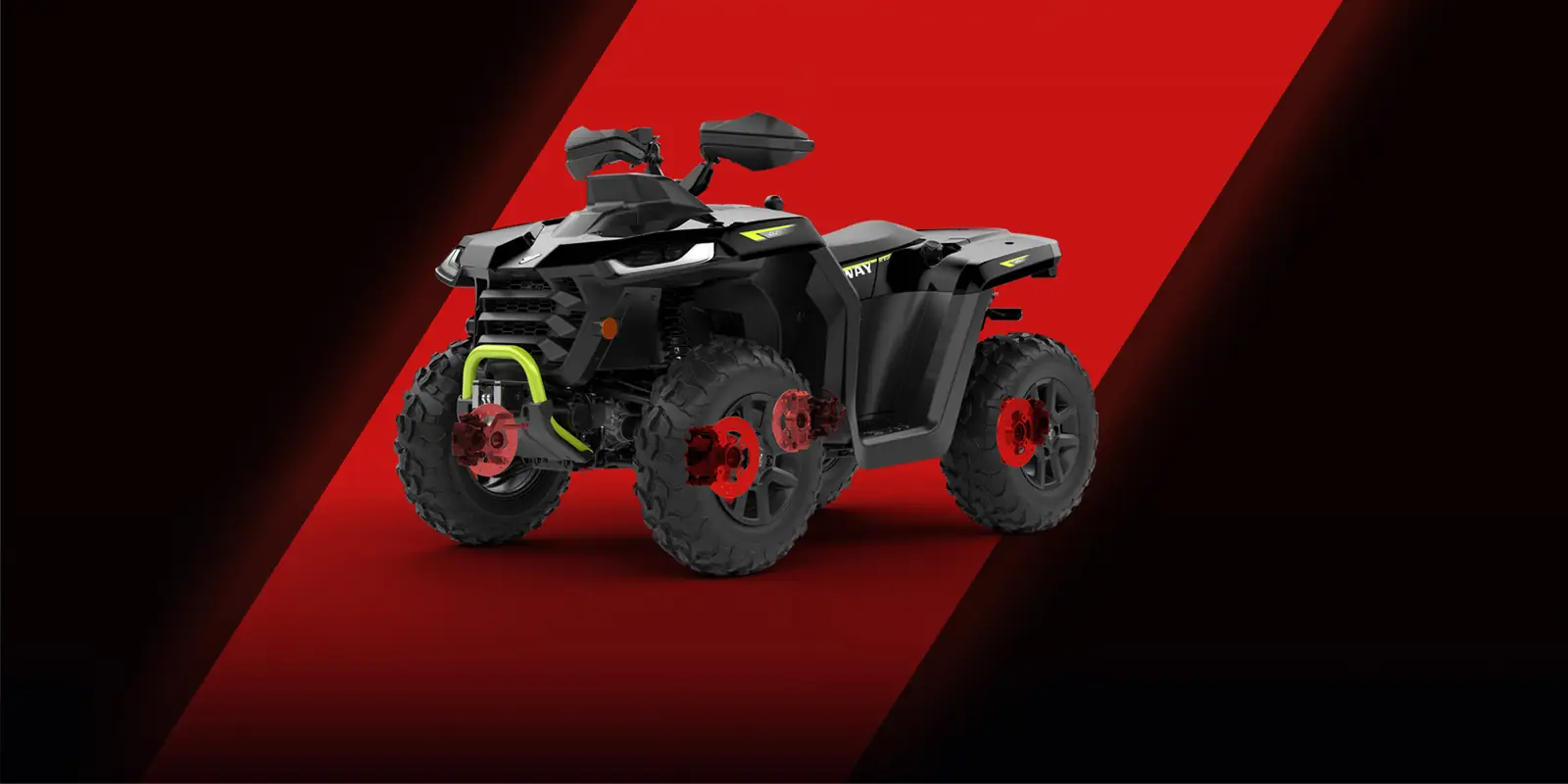 4-wheel hydraulic disc brakes