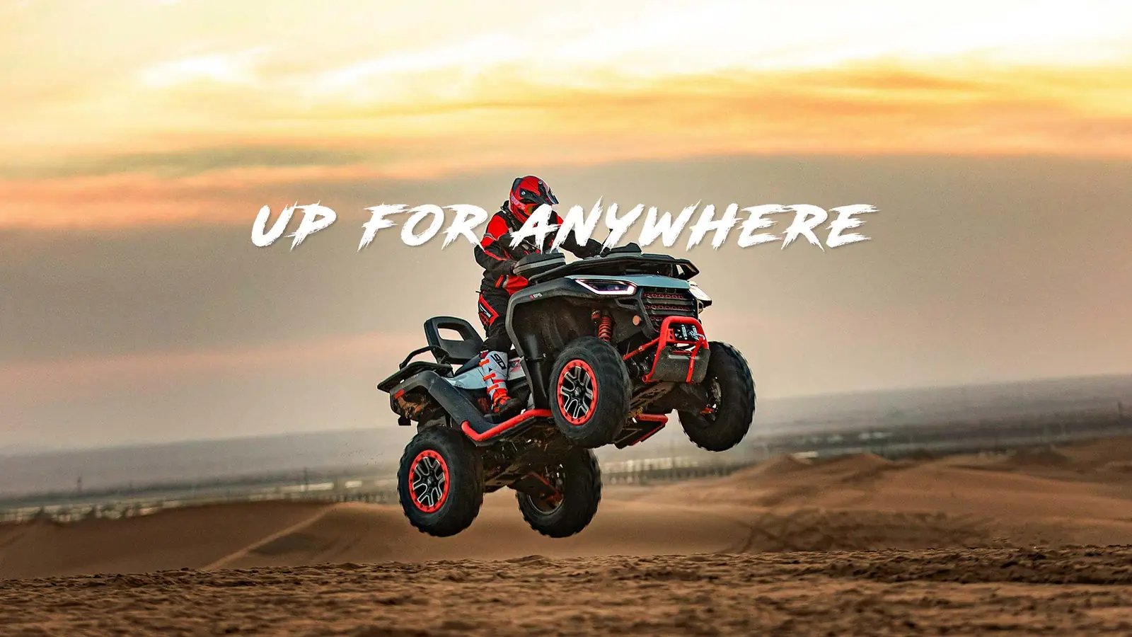 Snarler ATV jump in desert